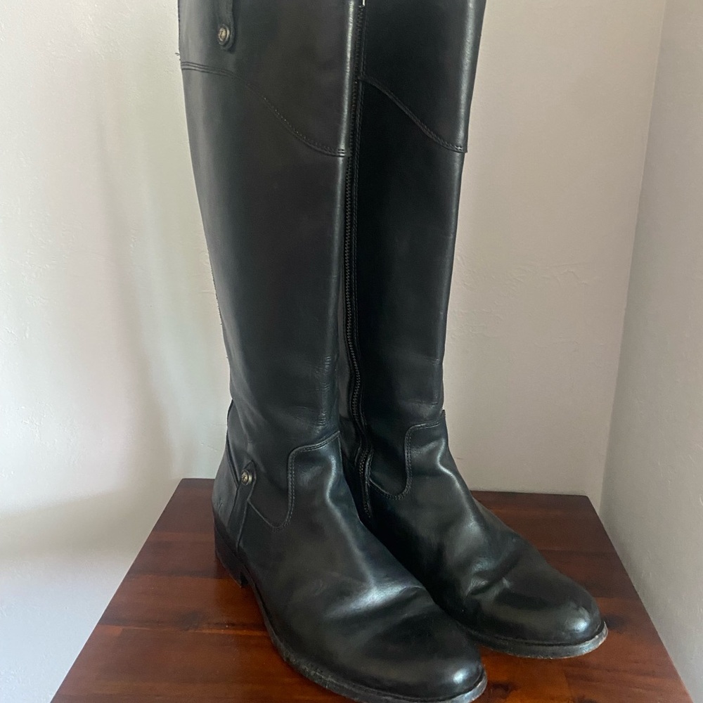 FRYE AND CO. Black Leather Boots Size 10